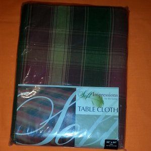 VTG NATCO HOME TABLECLOTH SOFT IMPRESSION FASHION COLLECTION (NEW ORIGINAL BAG)